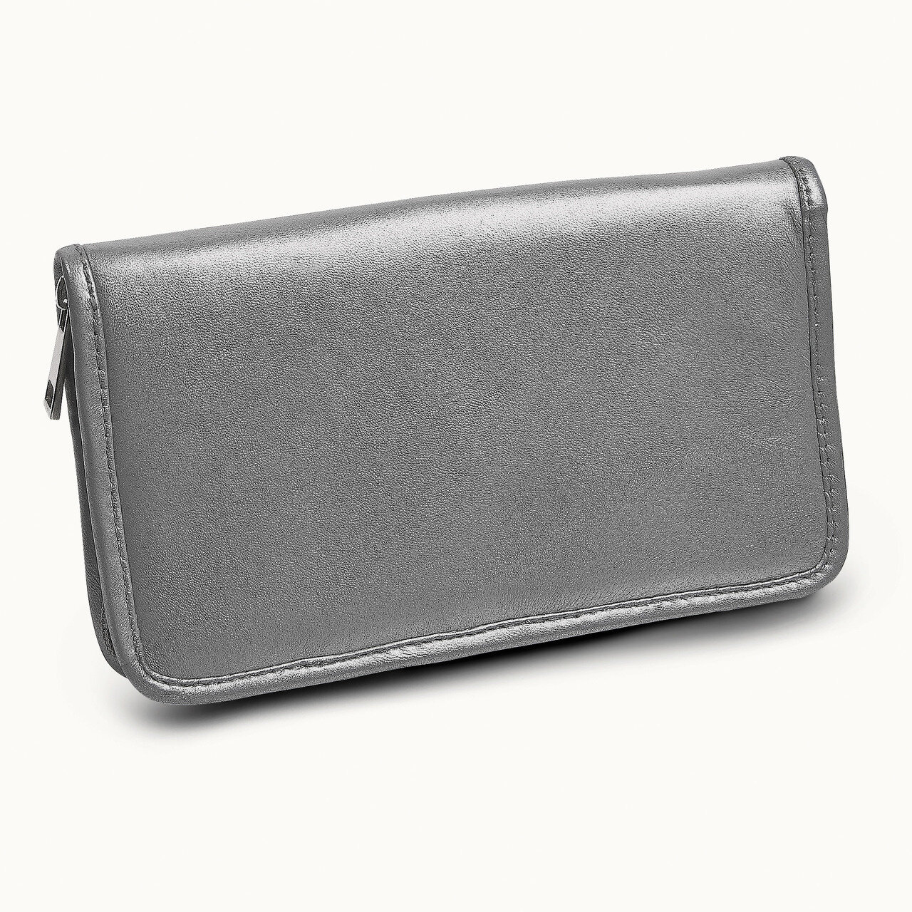 Silver Leather Zip Around Jewelry Wallet GM17755, MPN: GM17755, 191101877995