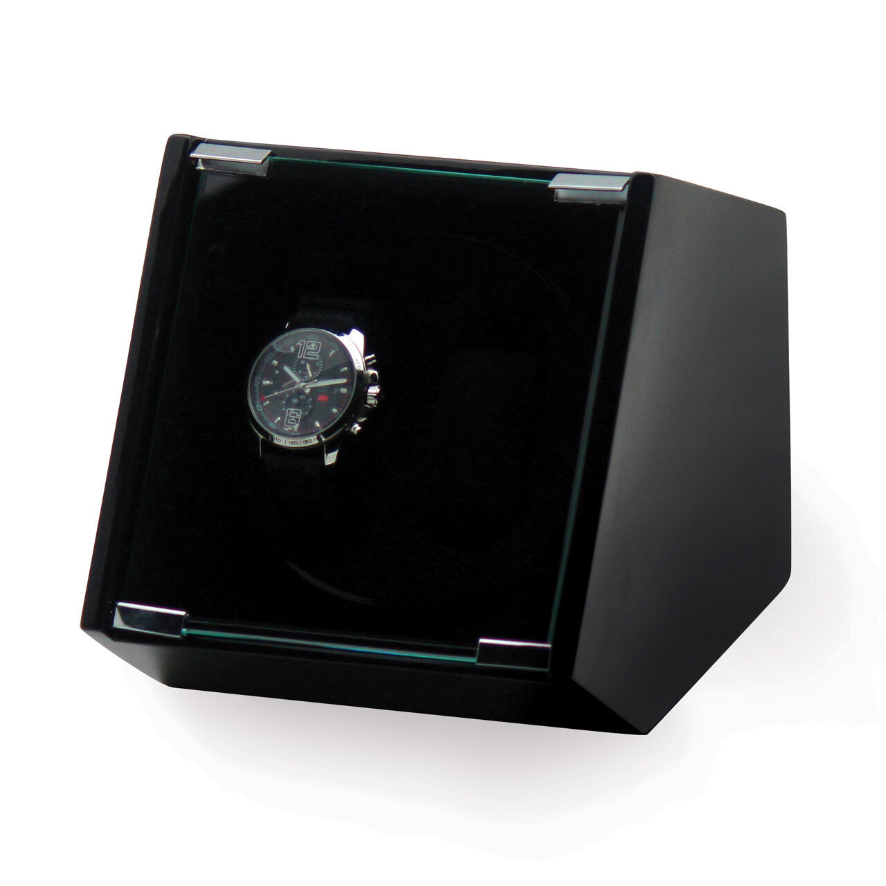 Rotations Black Finish Dual Watch Winder High Gloss GM18026