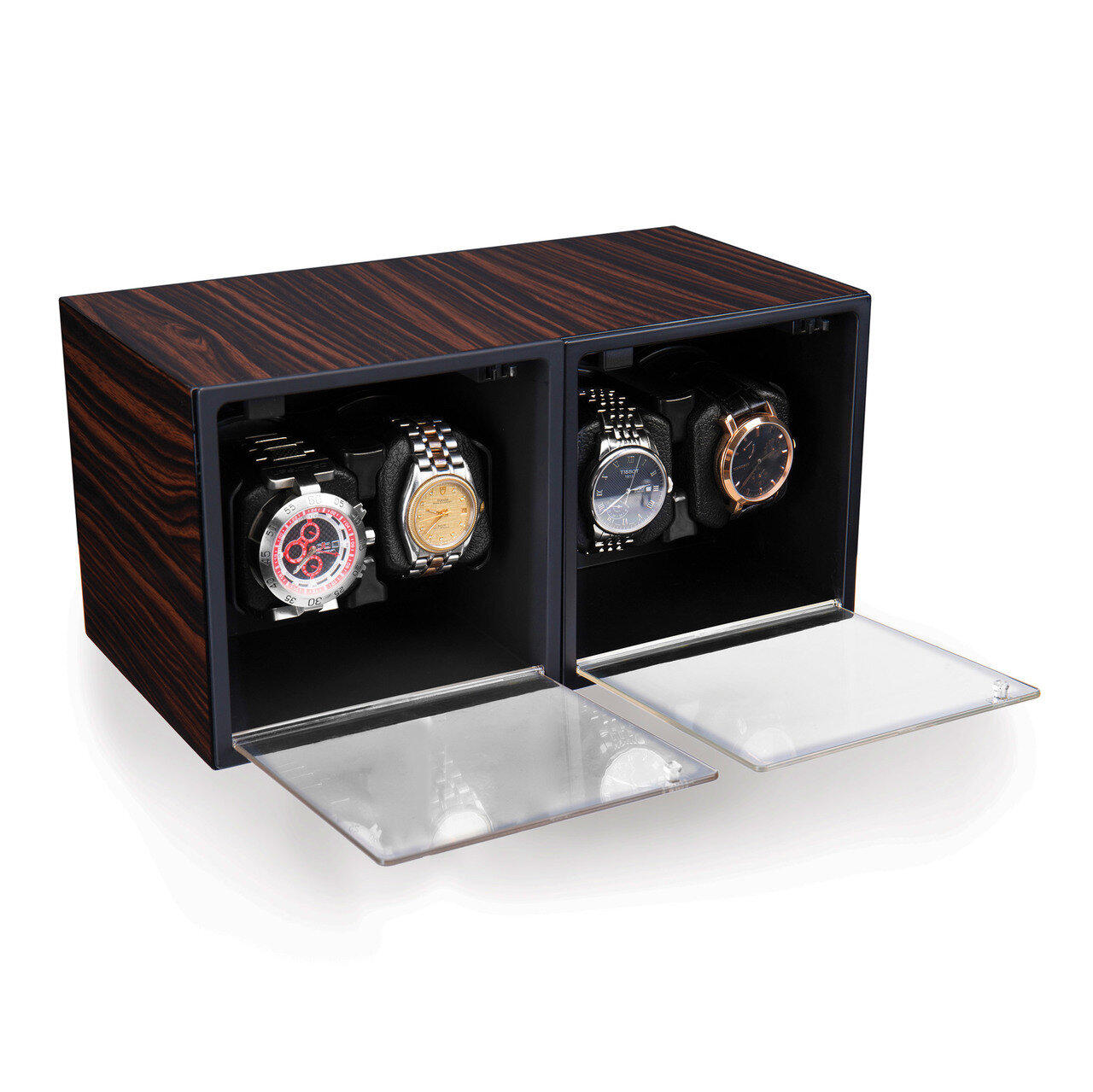 Rotations Ebony Finish Quad Watch Winder High Gloss GM18033, MPN: GM18033, 191101878275