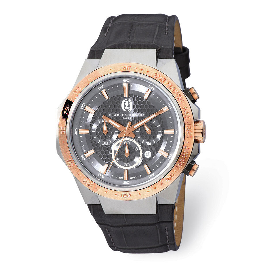 Charles Hubert Chrono Grey Dial Solar-powered Men&#39;s Watch Stainless Steel XWA5491, MPN: XWA5491, 84…