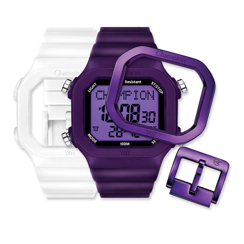 Champion YoT 99 Events White Purple Interchangeable Watch Set XWA5656