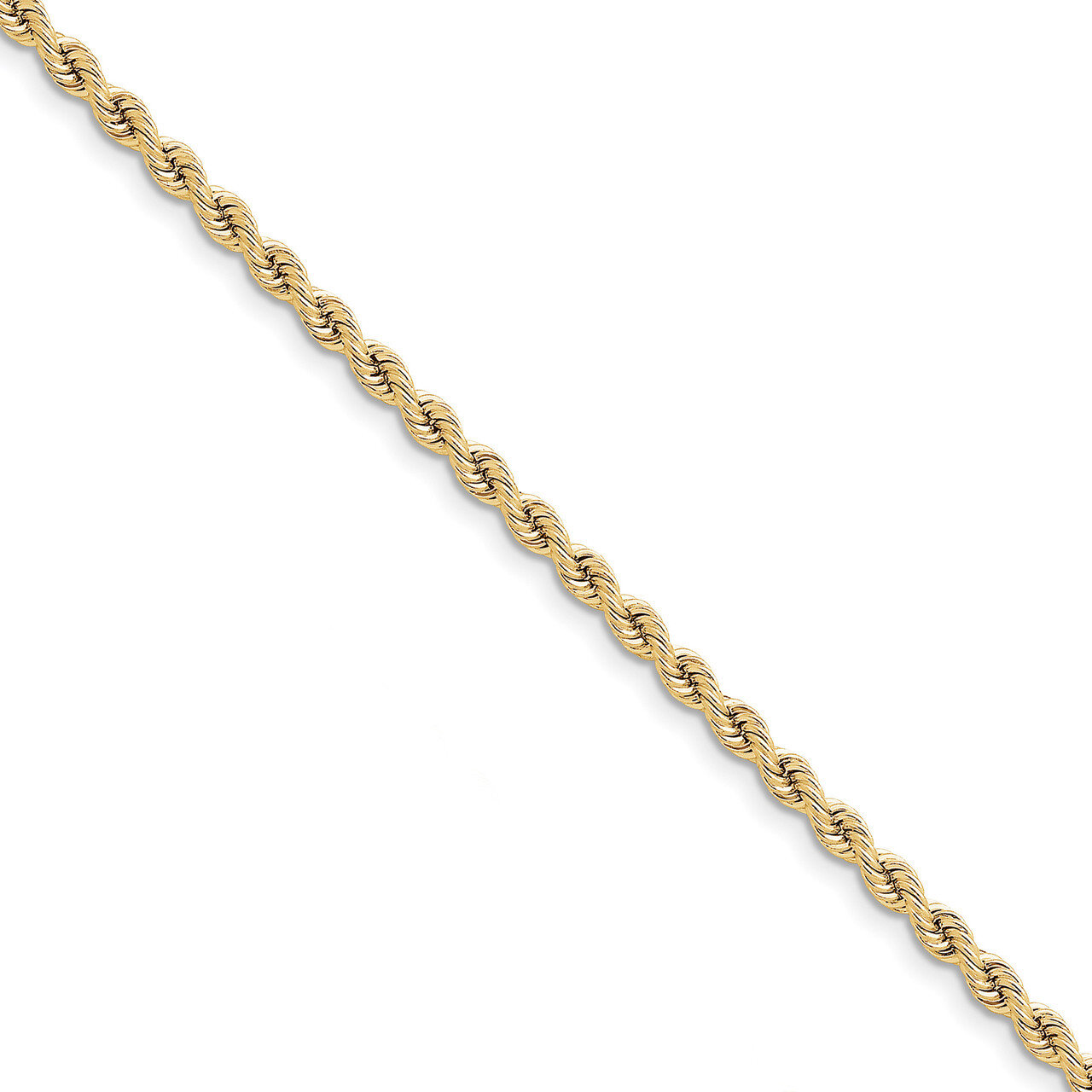 7 Inch 3.65mm Handmade Regular Rope Chain 14k Gold 025S-7, MPN: 025S-7, 886774396675