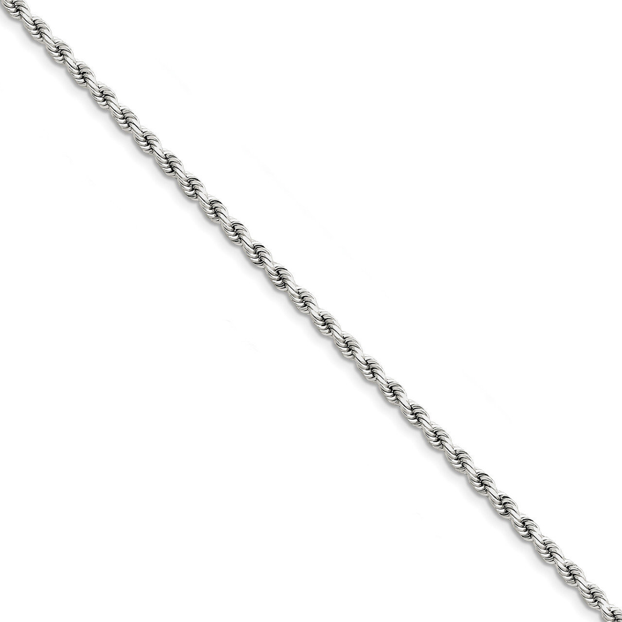 8 Inch 3.5mm Diamond -cut Rope Chain 14k white Gold 025W-8, MPN: 025W-8, 886774396767