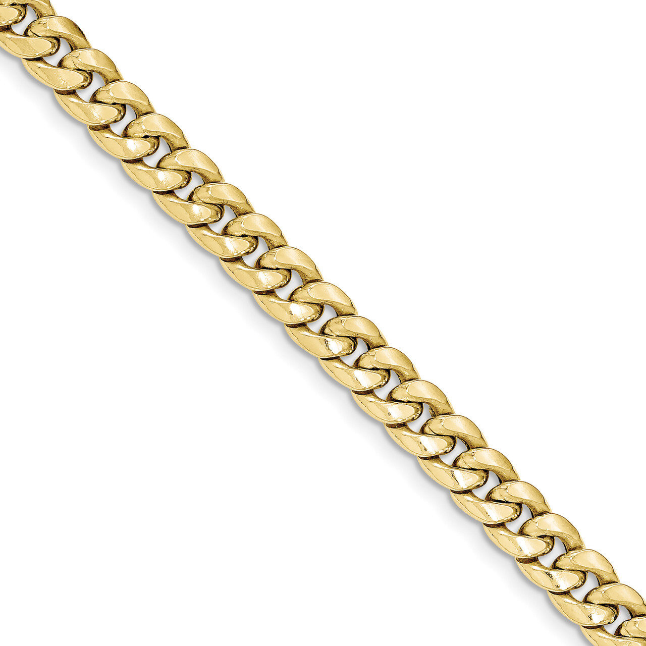 8 Inch Semi-Solid Miami Cuban Chain 10k Gold 10BC156-8