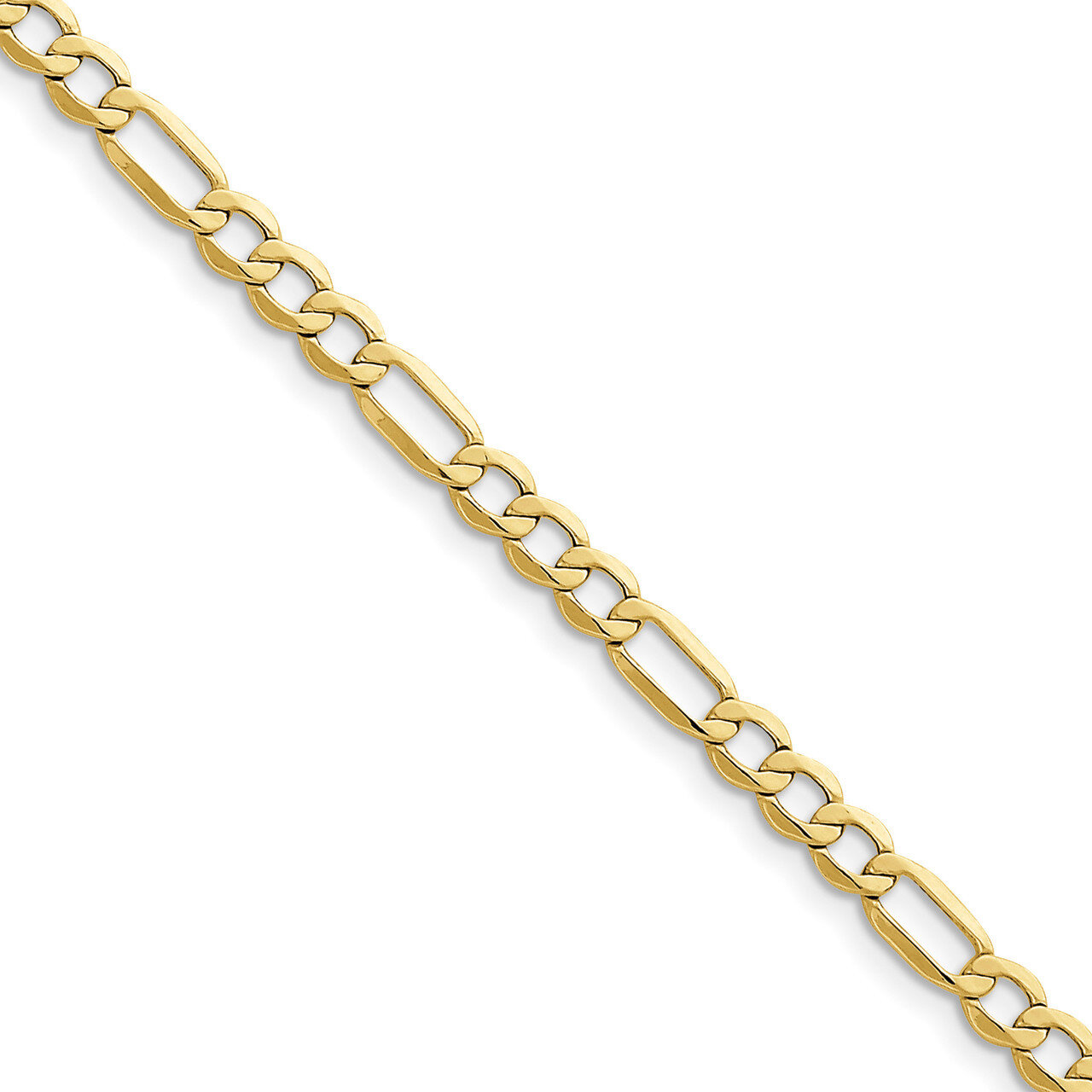 7 Inch 5.35mm Semi-Solid Figaro Chain 10k Gold 10BC95-7, MPN: 10BC95-7, 191101440106