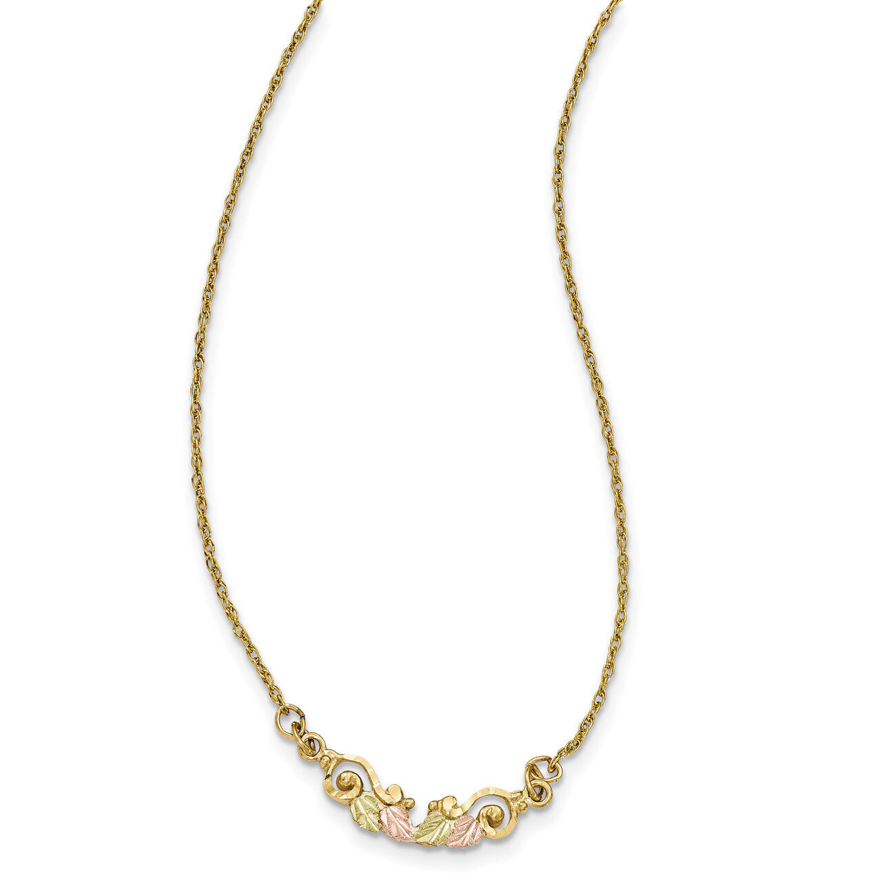 19 Inch Black Hills Gold Necklace 10k Tri-color 10BH631-19