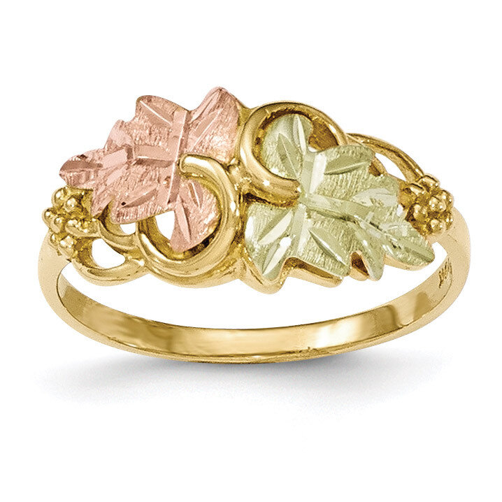 Black Hills Gold Flower Ring 10k Tri-color 10BH664
