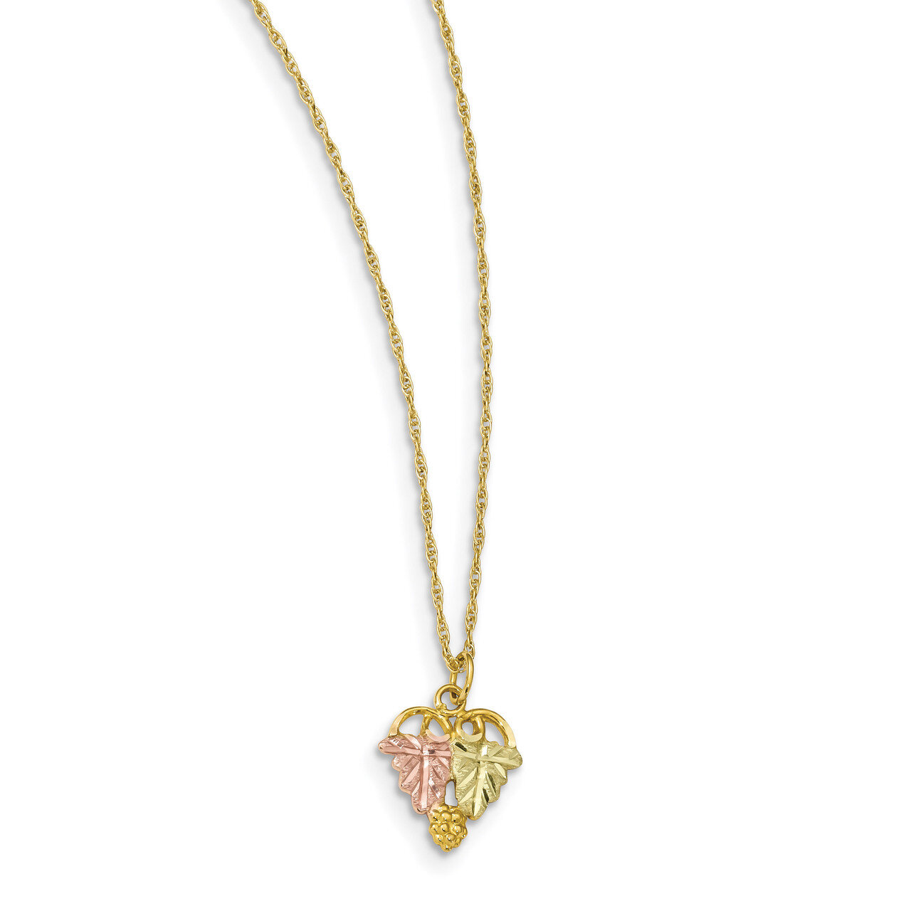 18 Inch Black Hills Gold Necklace 10k Tri-color 10BH695-18