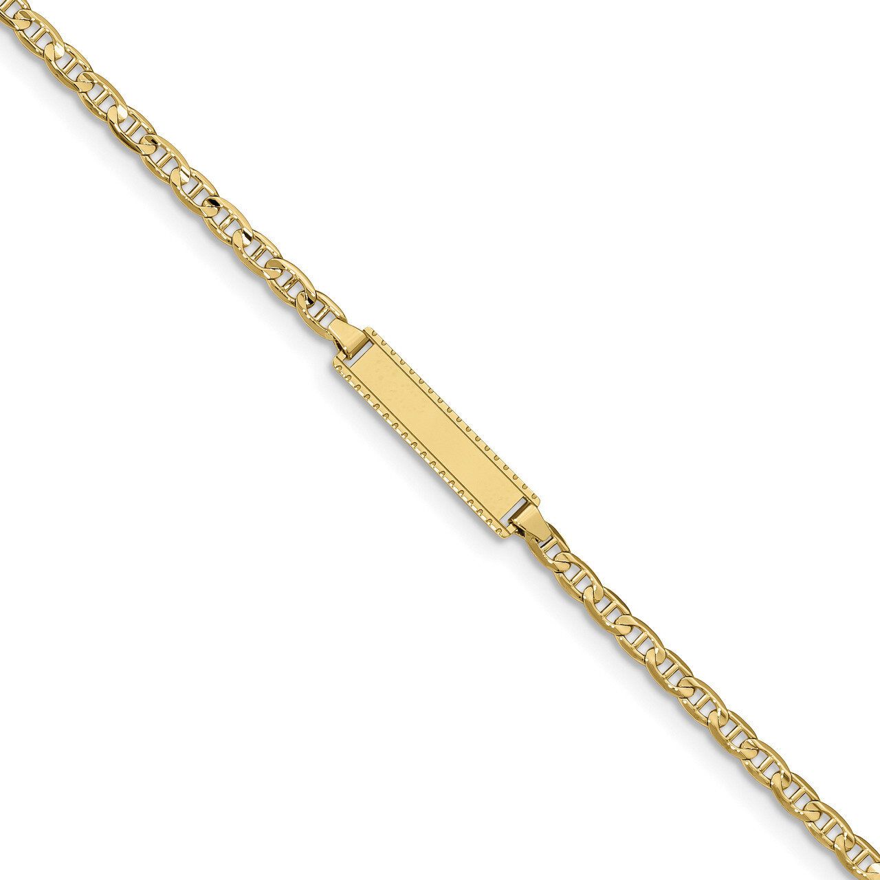 6 Inch Anchor Link ID Bracelet 10k Gold 10BID99-6, MPN: 10BID99-6, 883957721583