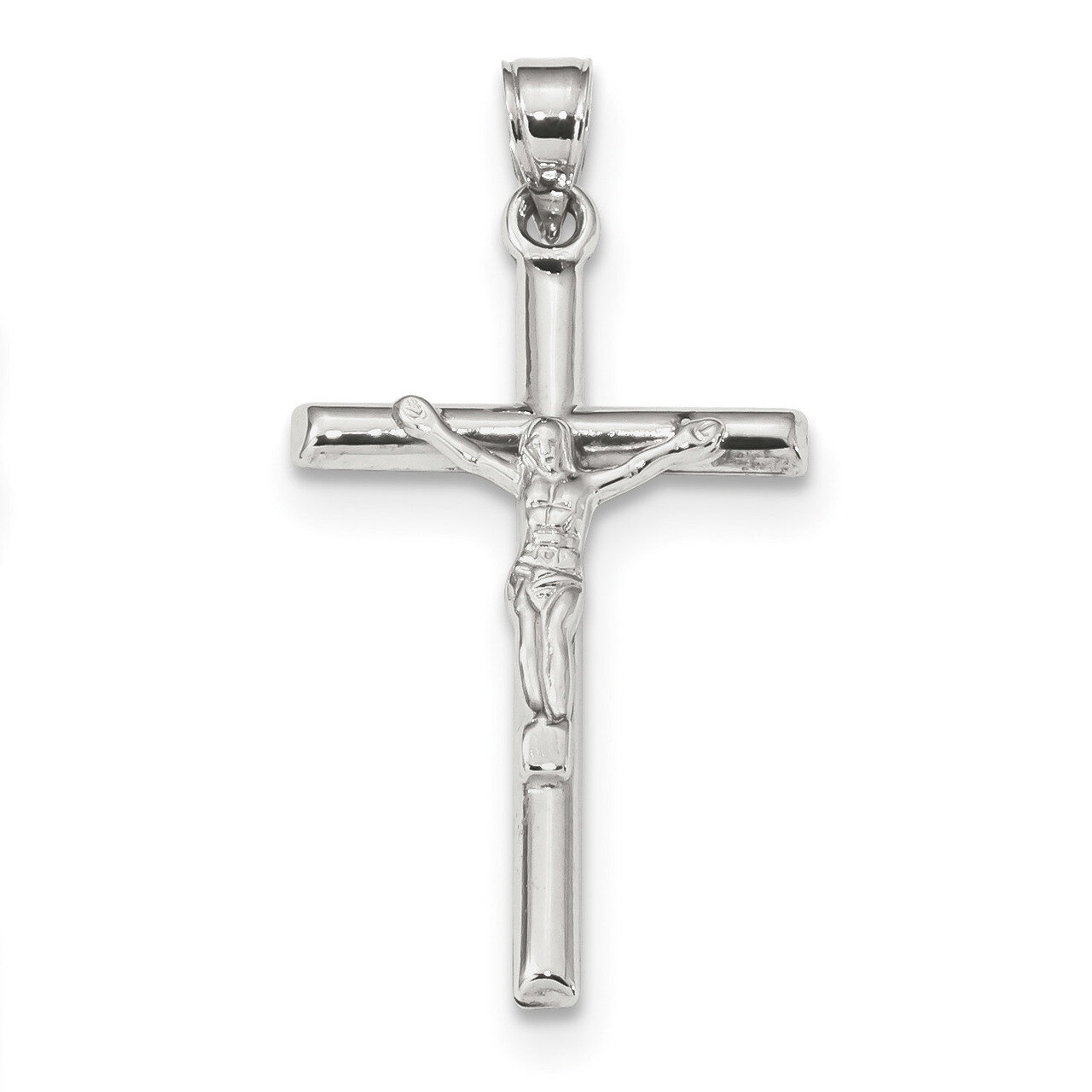 Crucifix Pendant 10k White Gold 10C1343