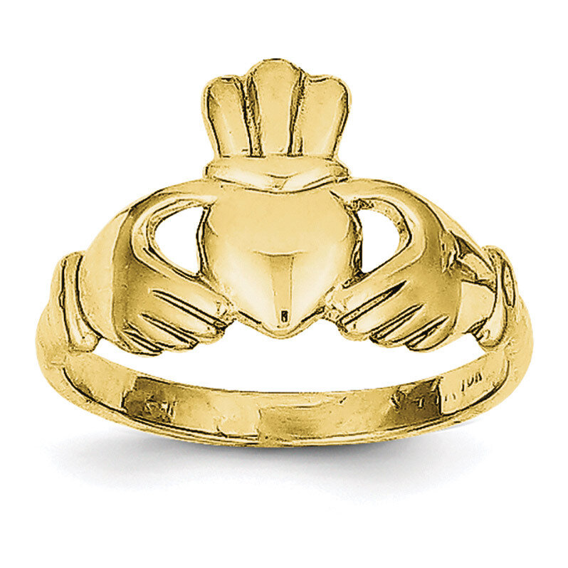 Polished Claddagh Ring 10k Gold 10C1347, MPN: 10C1347, 191101344053