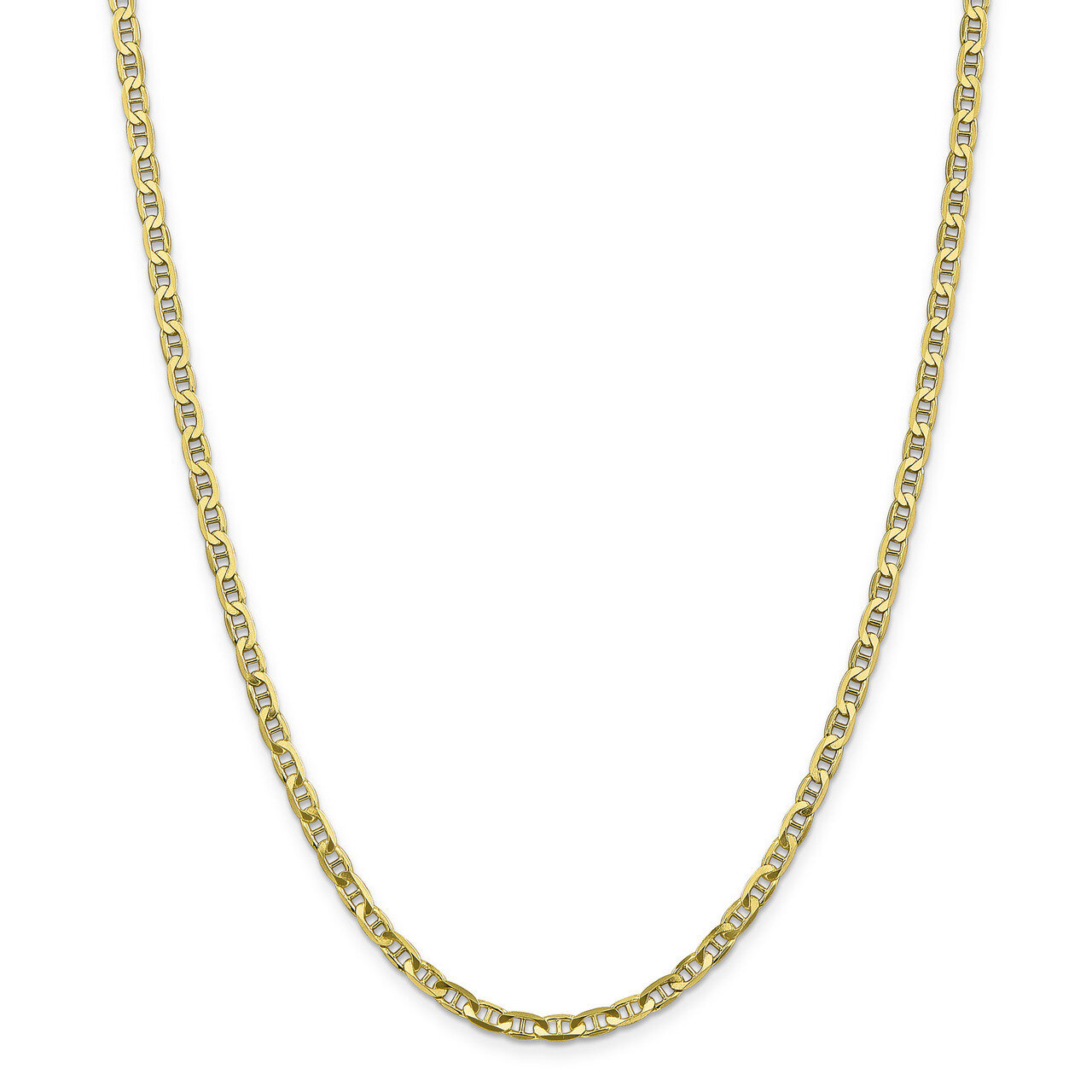 18 Inch 3.75mm Concave Anchor Chain 10k Gold 10CCA100-18, MPN: 10CCA100-18, 191101440373