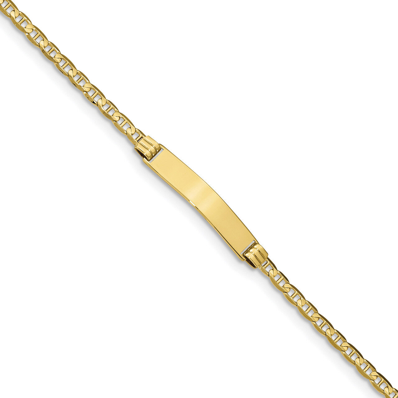 7 Inch Anchor Link ID Bracelet 10k Gold 10CG80ID-7