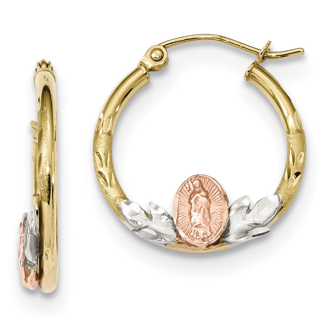 Guadalupe Hoop Earrings 10k Tri-color 10ER299, MPN: 10ER299, 191101169465