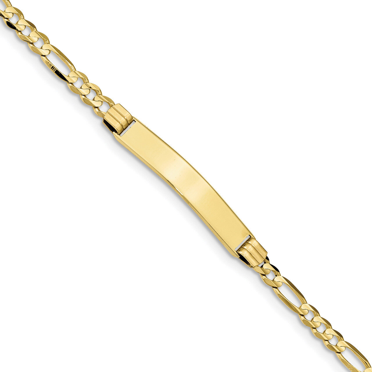 8 Inch Figaro Link ID Bracelet 10k Gold 10FIG110ID-8, MPN: 10FIG110ID-8, 191101596889