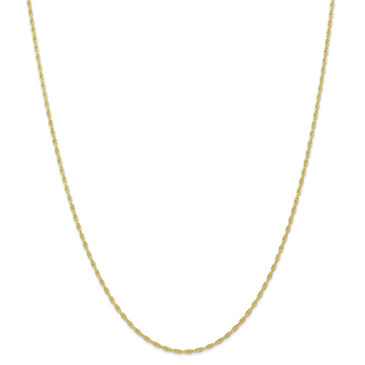 24 Inch 1.55mm Carded Cable Rope Chain 10k Gold 10K11RY-24, MPN: 10K11RY-24, 191101597336