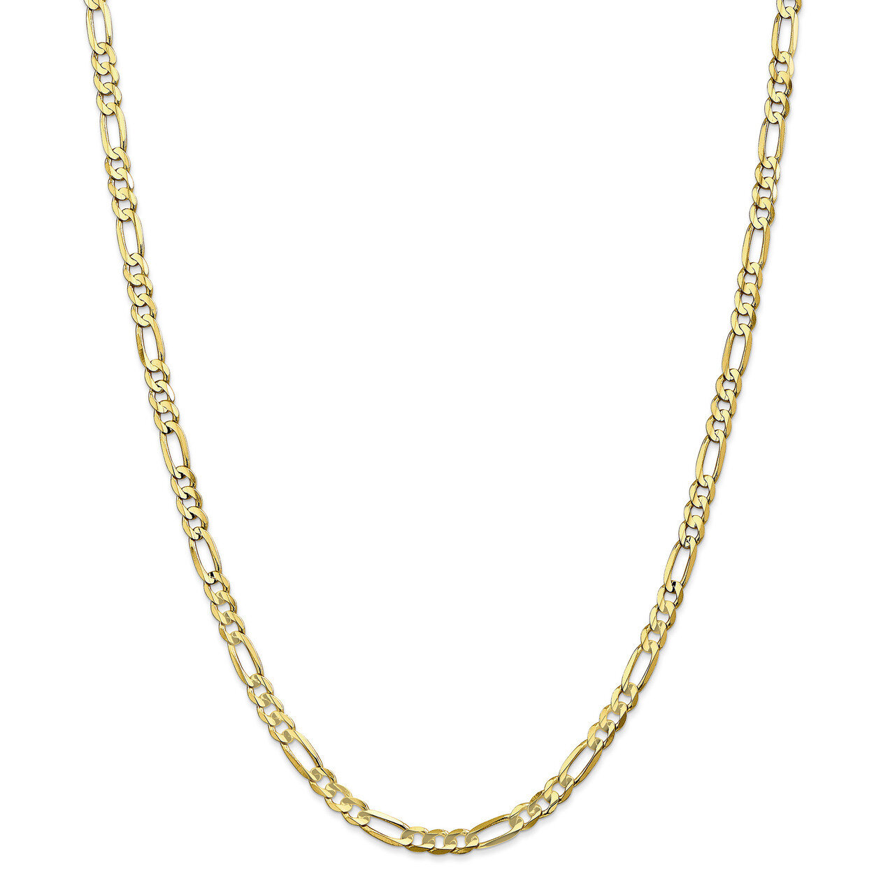 22 Inch 4.5mm Light Concave Figaro Chain 10k Gold 10LF120-22, MPN: 10LF120-22, 191101597787