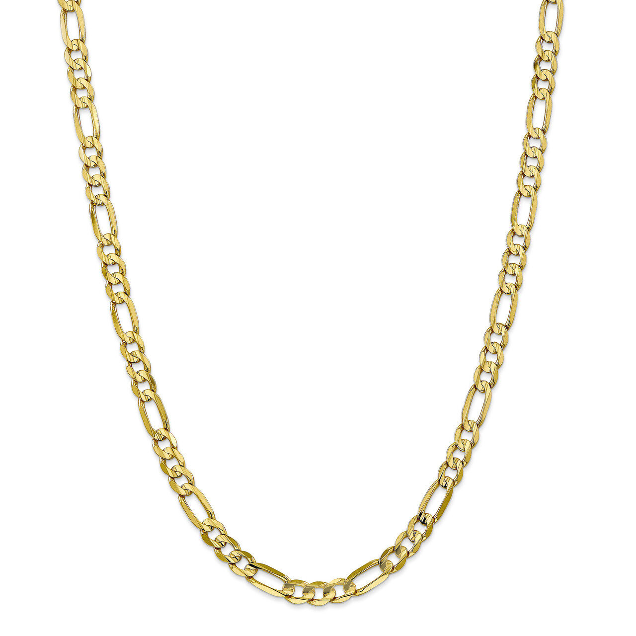 26 Inch 6mm Light Concave Figaro Chain 10k Gold 10LF160-26, MPN: 10LF160-26, 191101597817