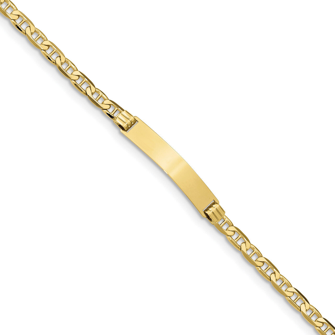 7 Inch Anchor Link ID Bracelet 10k Gold 10LID60-7, MPN: 10LID60-7, 191101597961