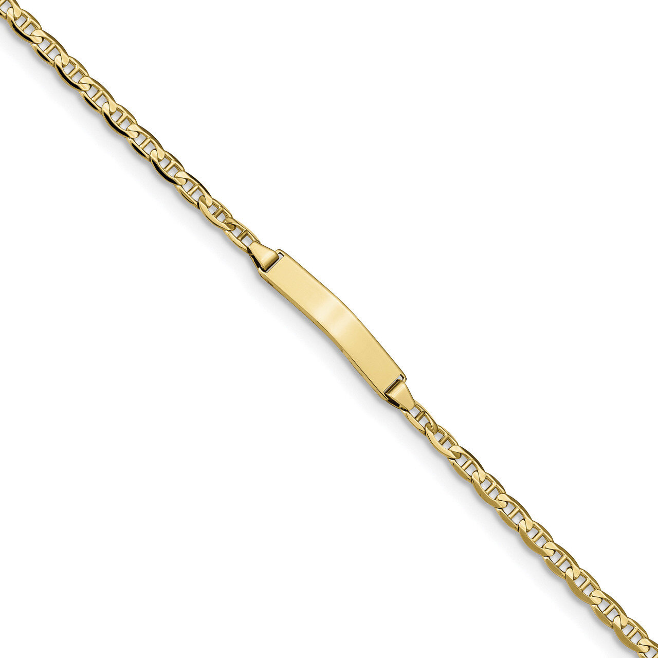 7 Inch Anchor Link ID Bracelet 10k Gold 10LID68-7, MPN: 10LID68-7, 191101598081