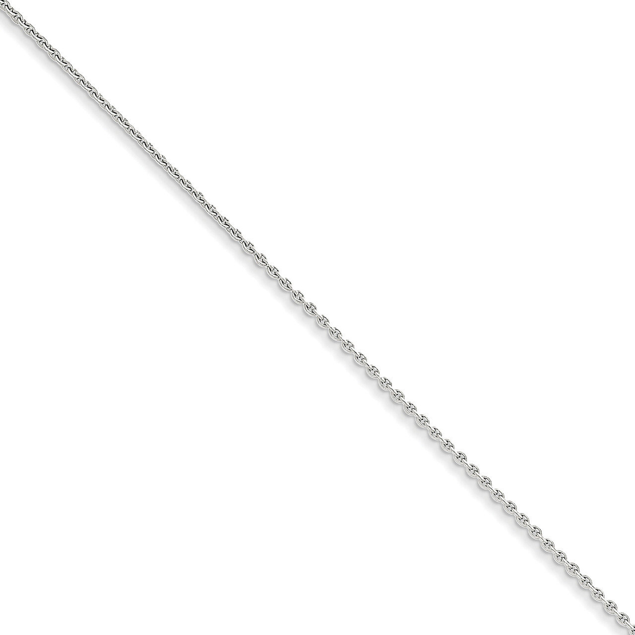 9 Inch 1.5mm Solid Polished Cable Chain 10k White Gold 10PE137-9, MPN: 10PE137-9, 191101598395