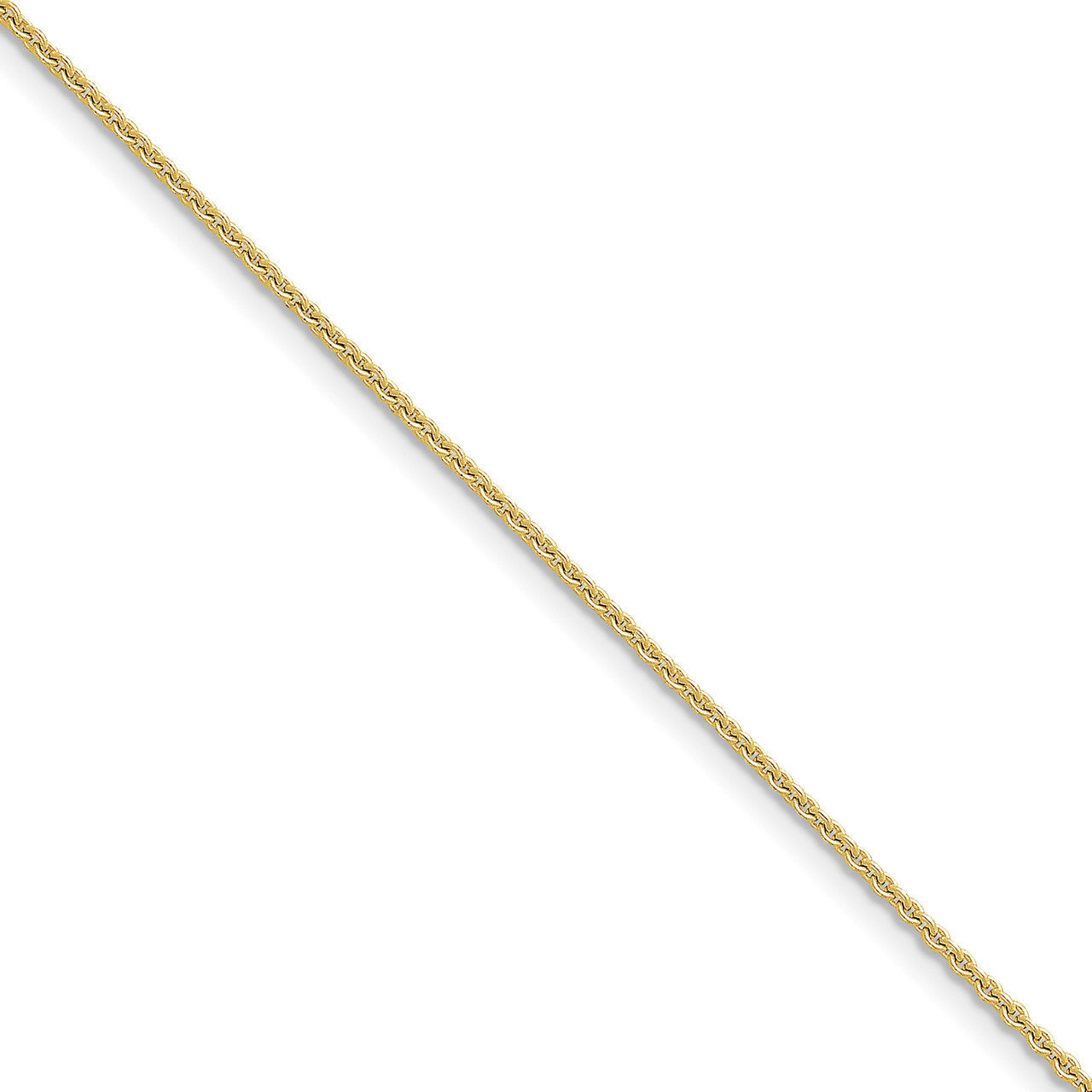 2mm Solid Polished Cable Chain Anklet 10k Gold 10PE138-9