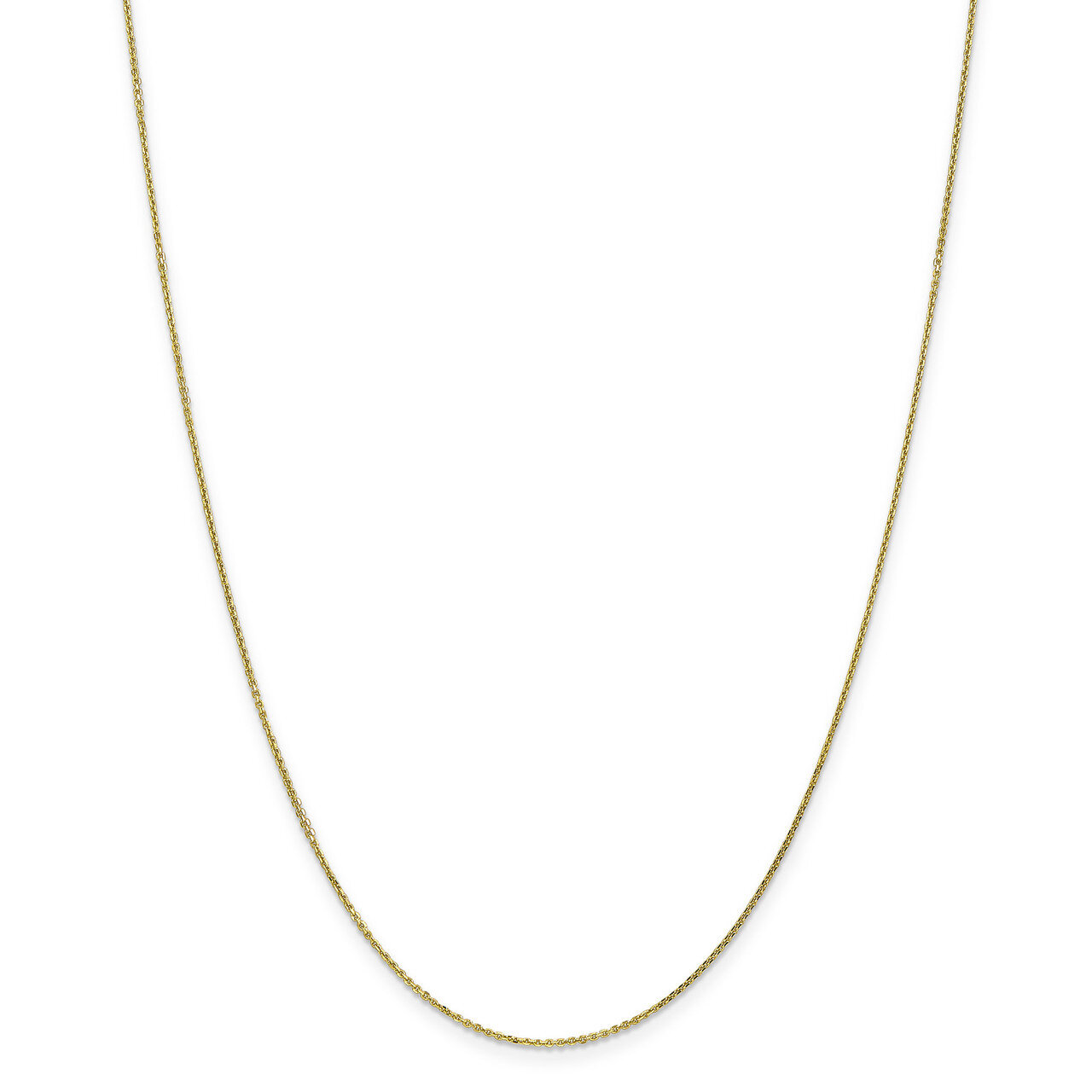 24 Inch 0.95mm Diamond -cut Cable Chain 10k Gold 10PE17-24, MPN: 10PE17-24, 191101598937