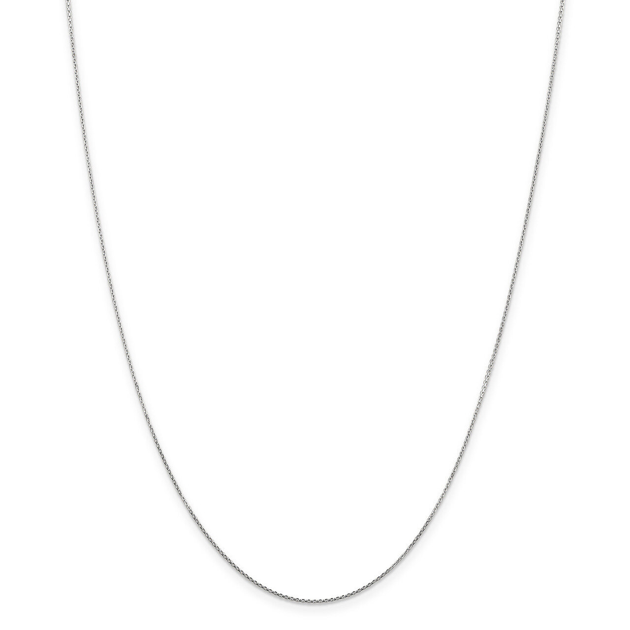 18 Inch 0.80mm Diamond -cut Cable Chain 10k White Gold 10PE196-18, MPN: 10PE196-18, 191101599033