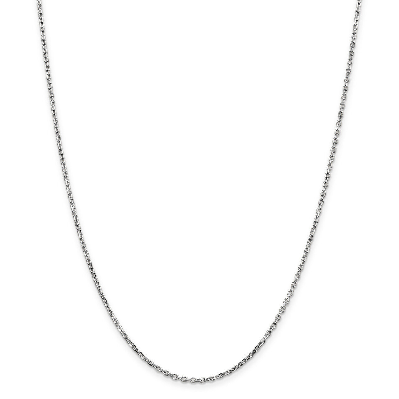 24 Inch 1.8mm Diamond -cut Cable Chain 10k White Gold 10PE198-24, MPN: 10PE198-24, 191101599132