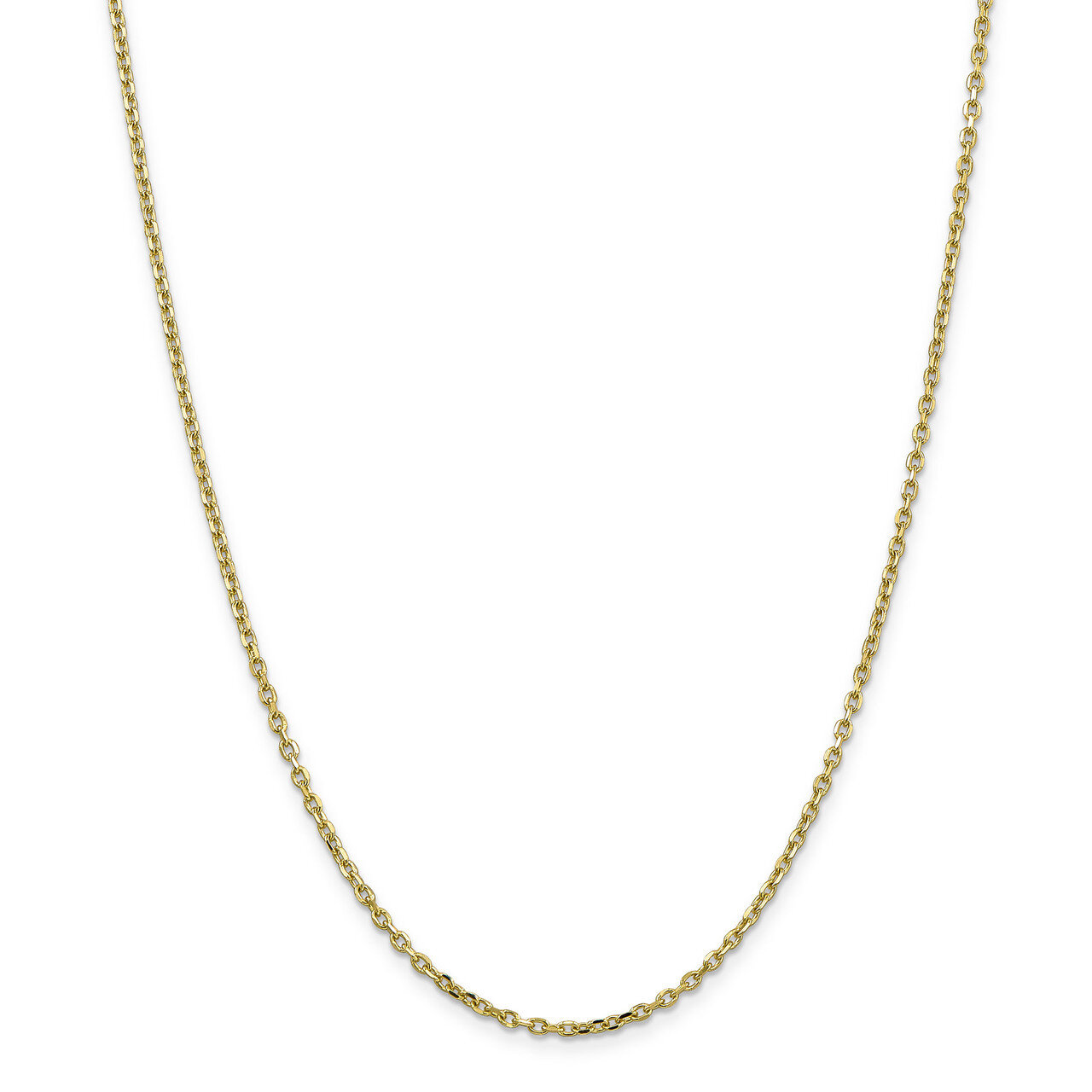 24 Inch 2.2mm Diamond -cut Cable Chain 10k Gold 10PE205-24, MPN: 10PE205-24, 191101599255