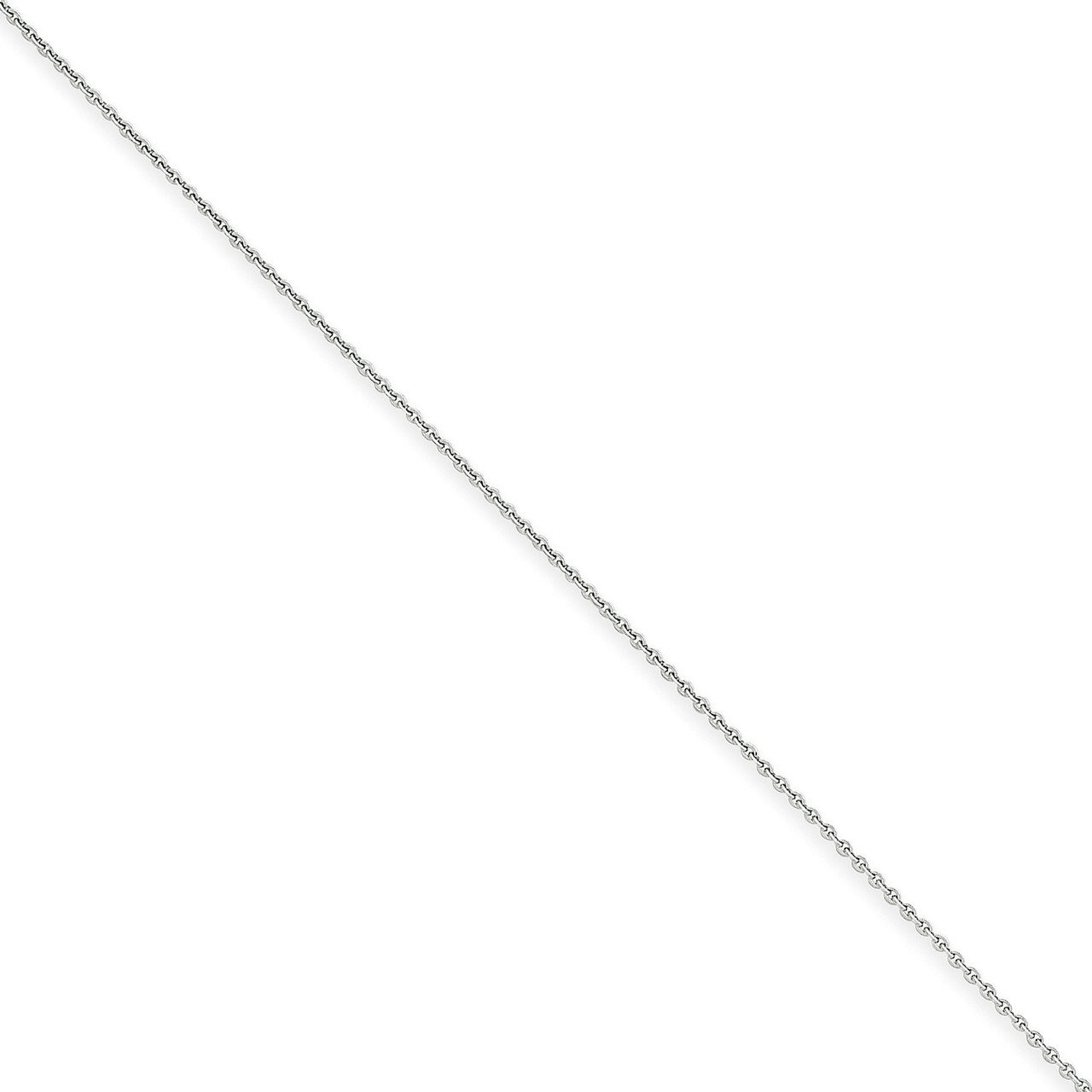 9 Inch 1mm Cable Chain 10k White Gold 10PE74-9, MPN: 10PE74-9, 191101599798