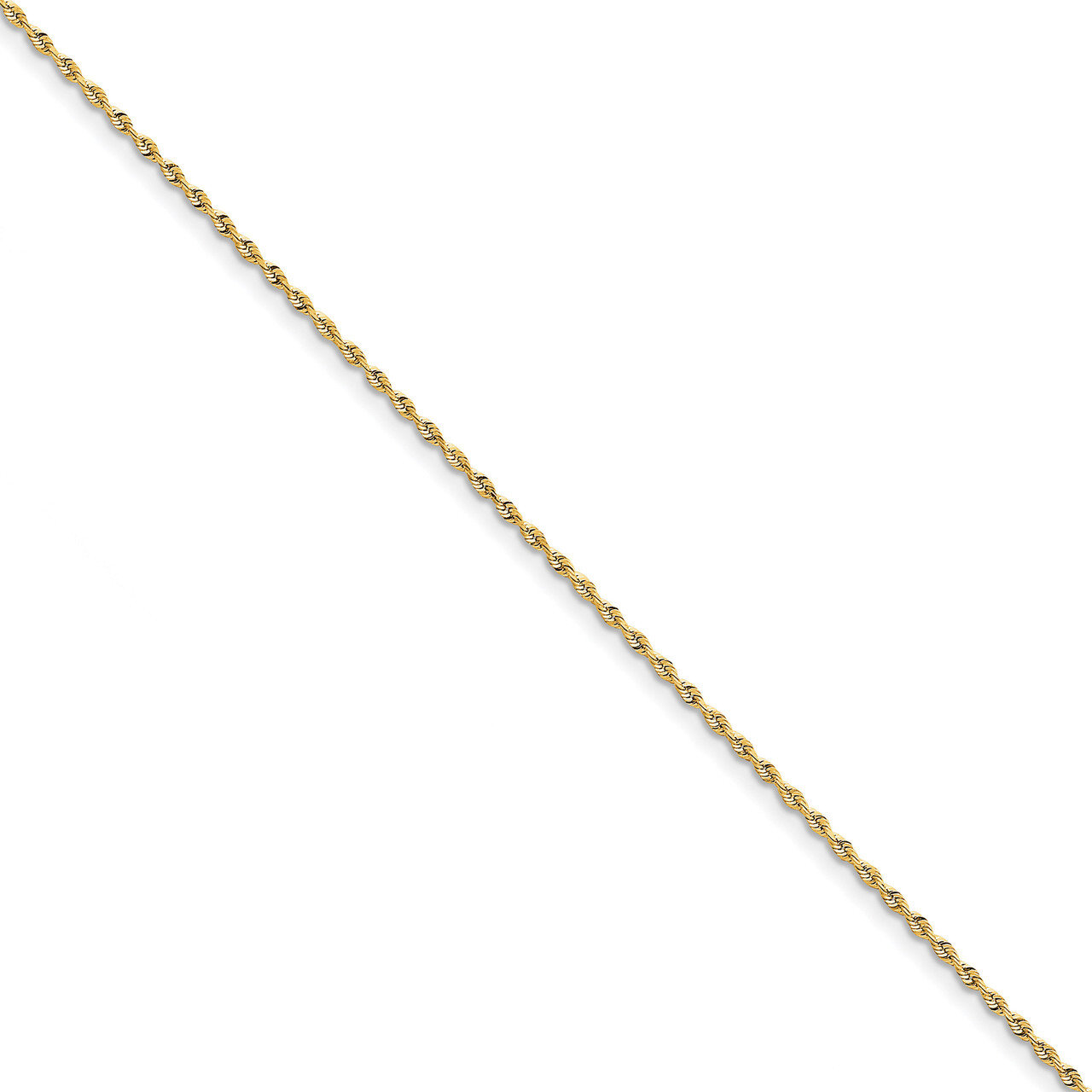 7 Inch 1.84mm Diamond -cut Quadruple Rope Chain 10k Gold 10QT014-7