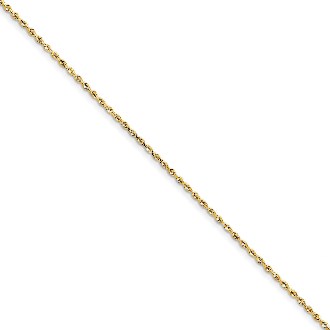 7 Inch 2.00mm Diamond -cut Quadruple Rope Chain 10k Gold 10QT016-7
