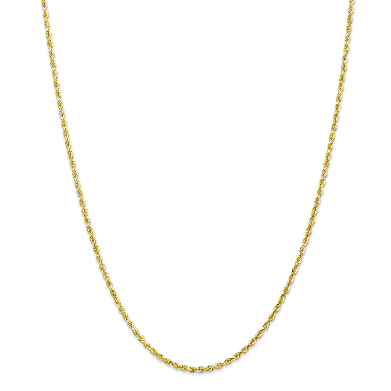 30 Inch 2.25mm Diamond -cut Quadruple Rope Chain 10k Gold 10QT018-30, MPN: 10QT018-30, 191101600432