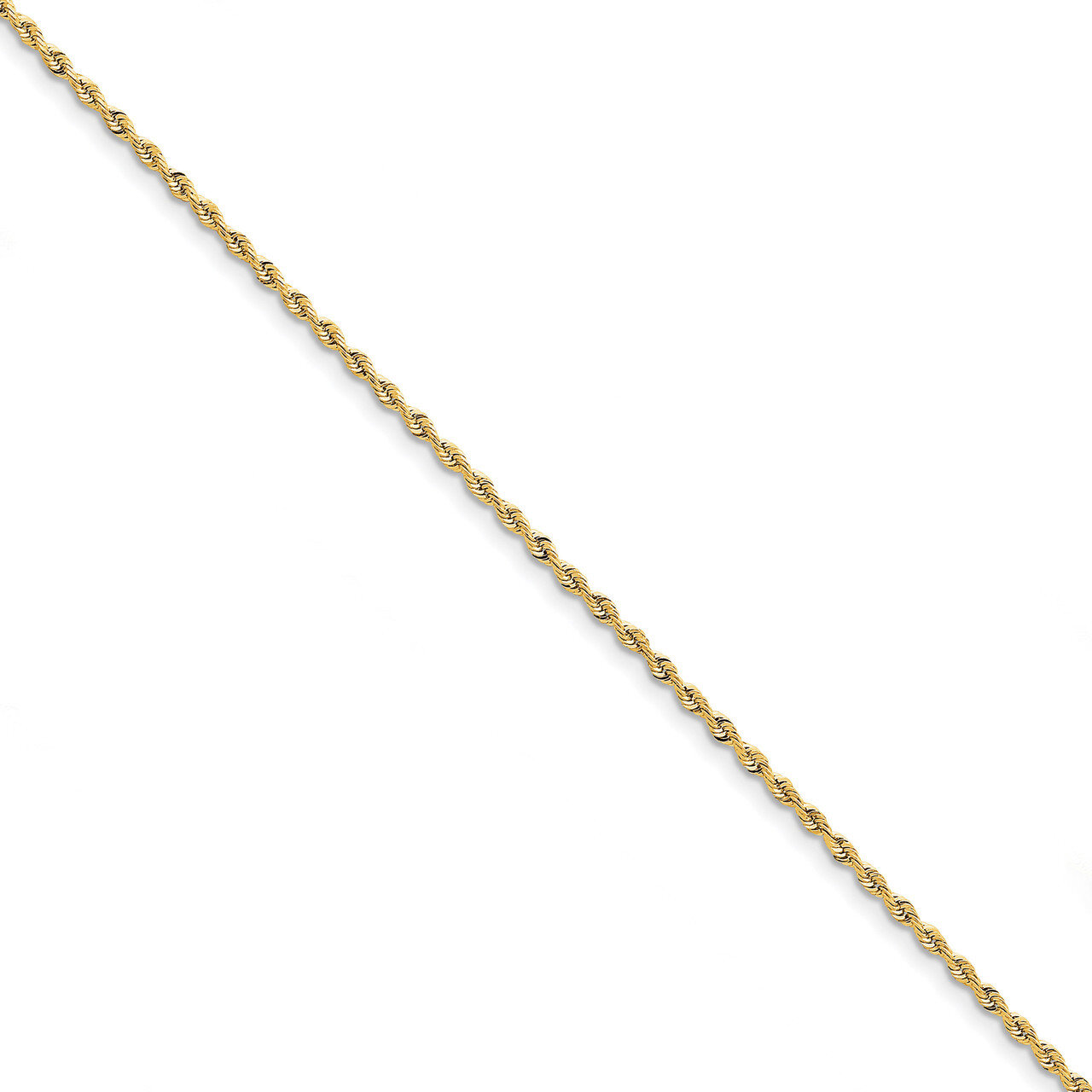 8 Inch 2.25mm Diamond -cut Quadruple Rope Chain 10k Gold 10QT018-8