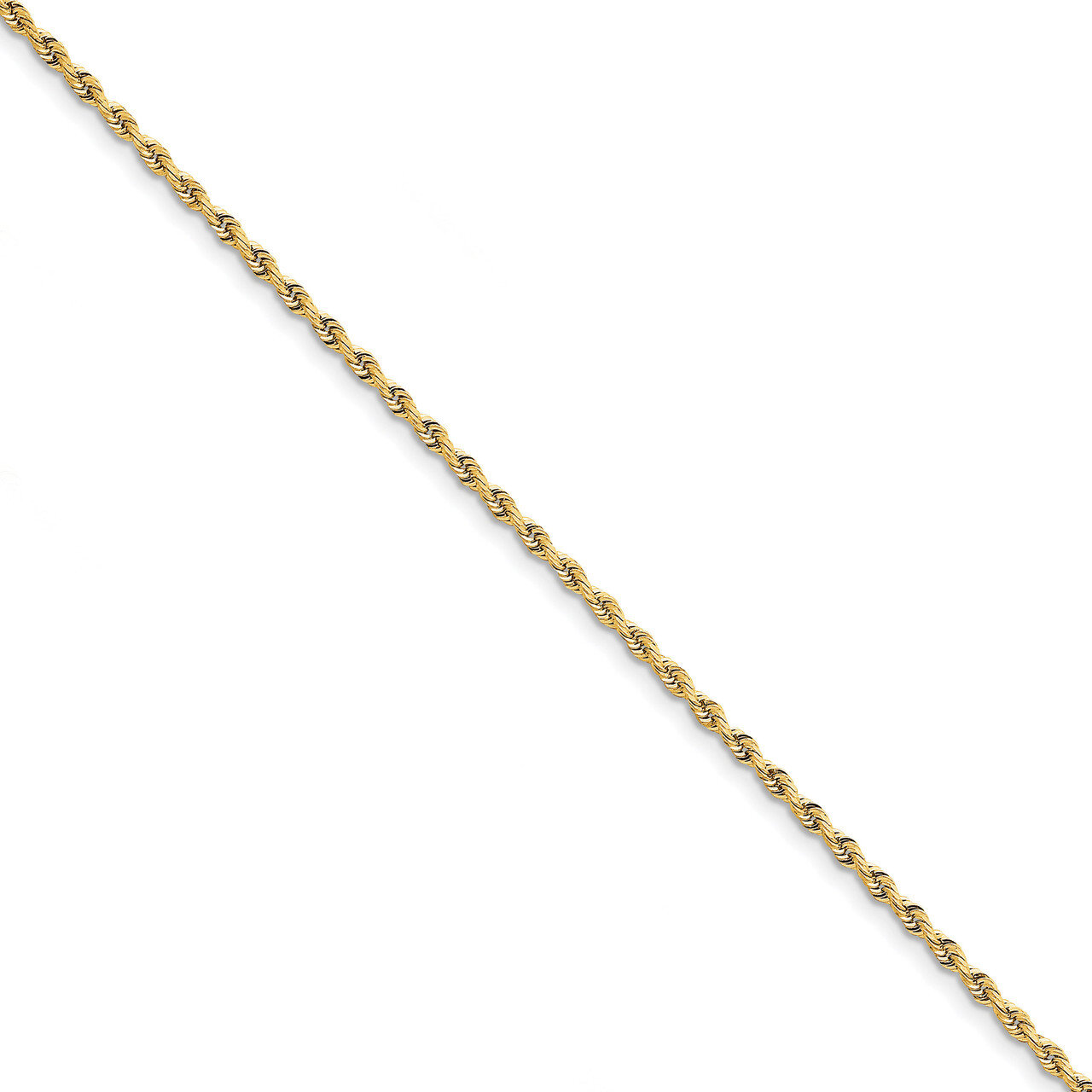 7 Inch 2.75mm Diamond -cut Quadruple Rope Chain 10k Gold 10QT021-7