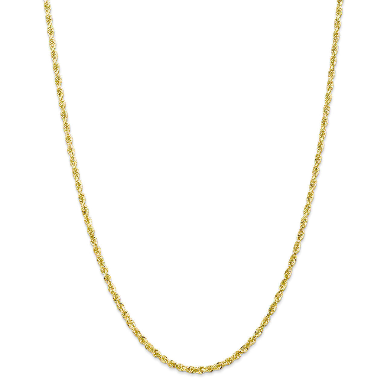 18 Inch 3.0mm Diamond -cut Quadruple Rope Chain 10k Gold 10QT023-18, MPN: 10QT023-18, 191101600562