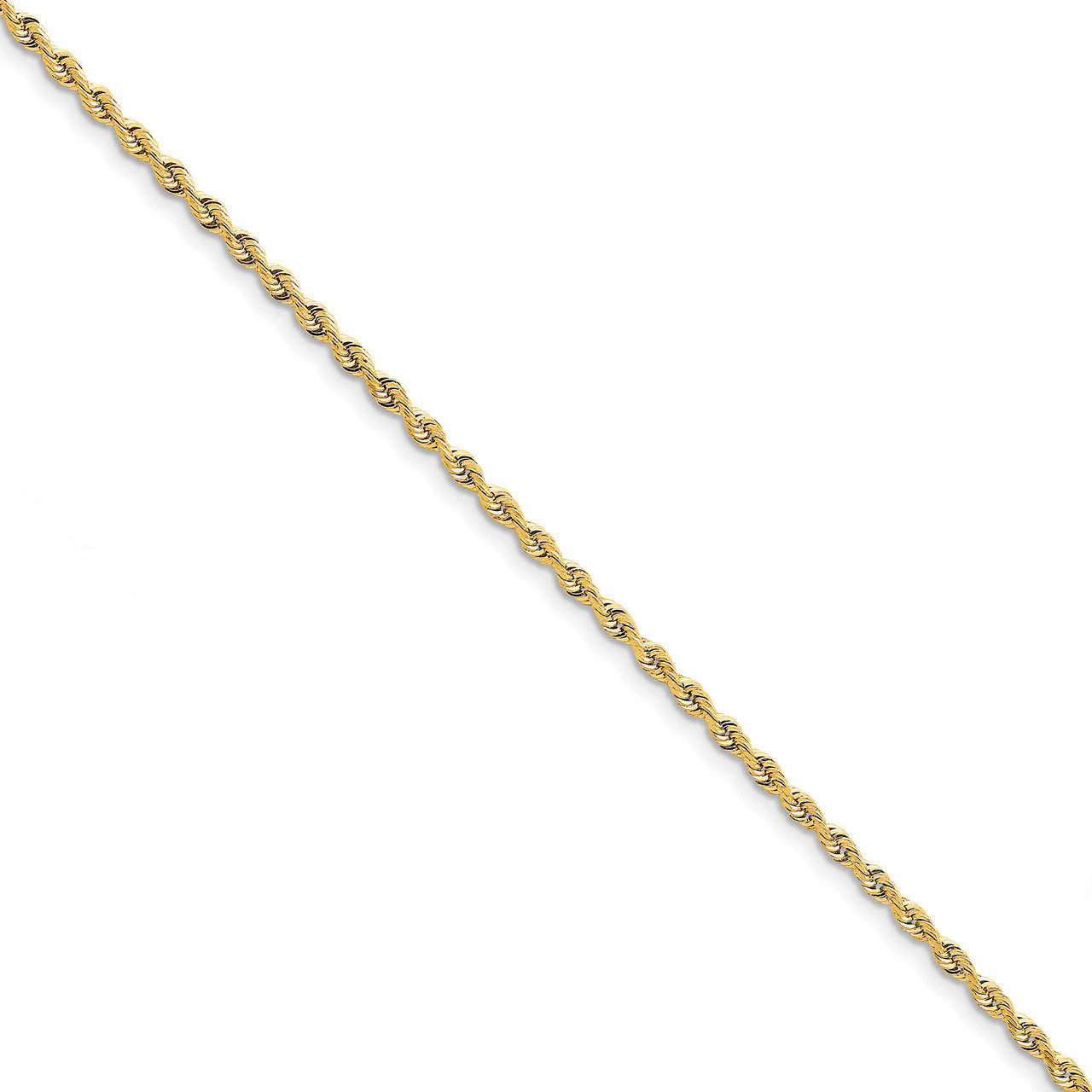 8 Inch 3.0mm Diamond -cut Quadruple Rope Chain 10k Gold 10QT023-8