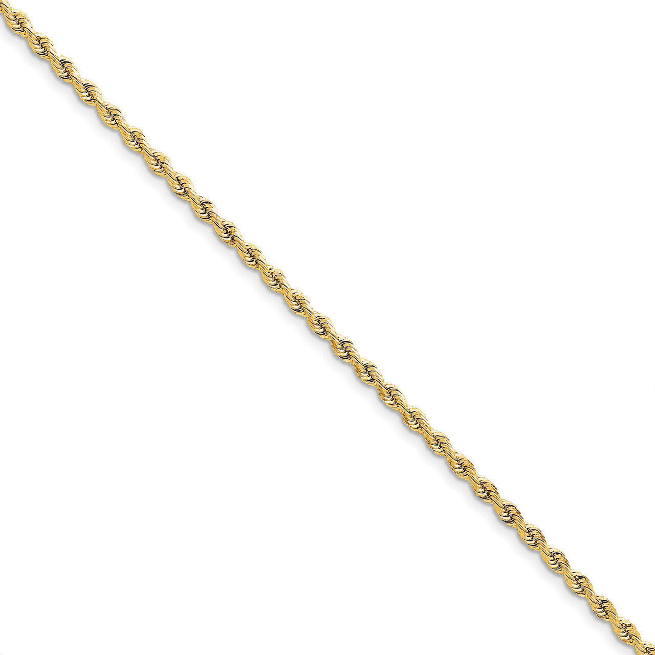 7 Inch 3.35mm Diamond -cut Quadruple Rope Chain 10k Gold 10QT025-7