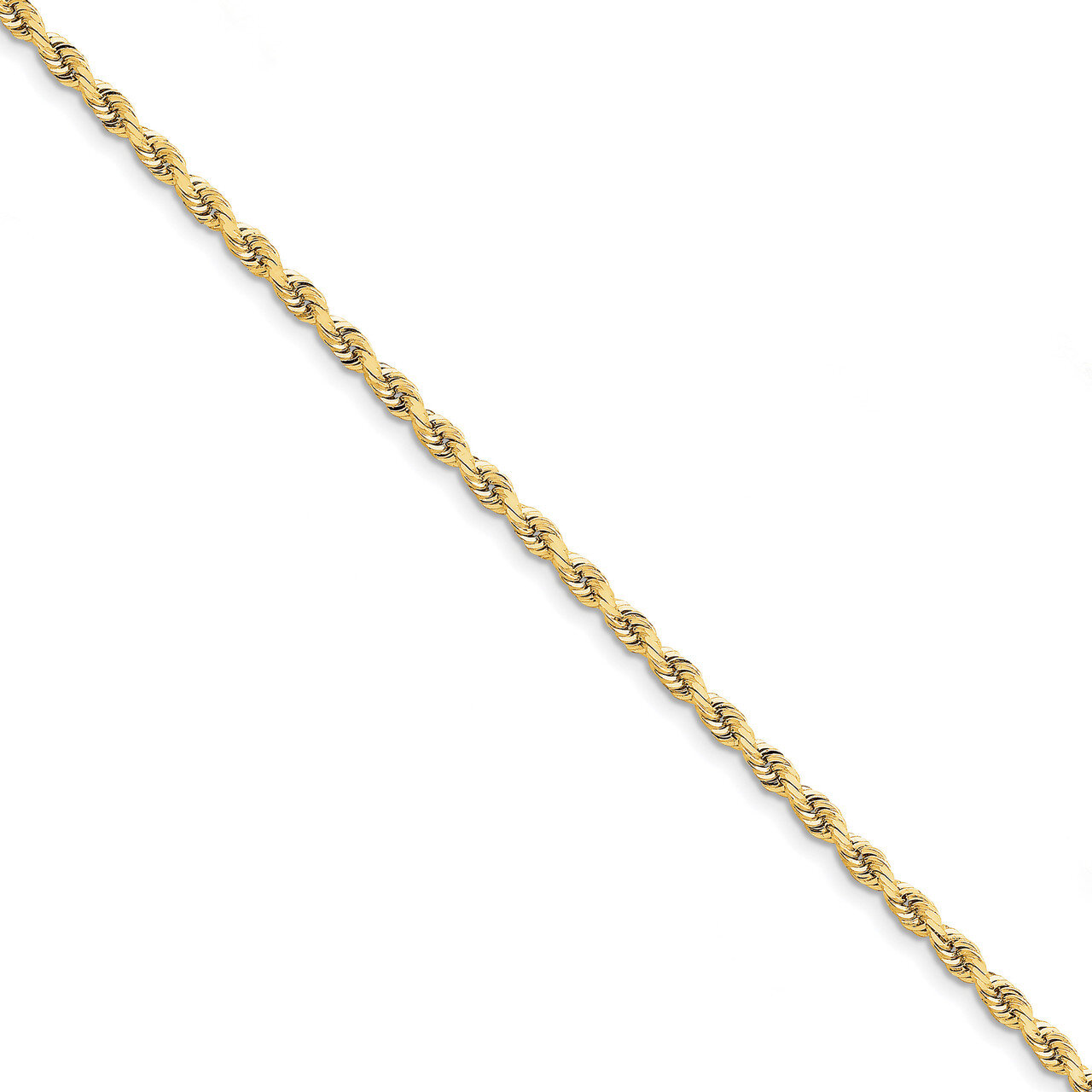7 Inch 4mm Diamond -cut Quadruple Rope Chain 10k Gold 10QT030-7