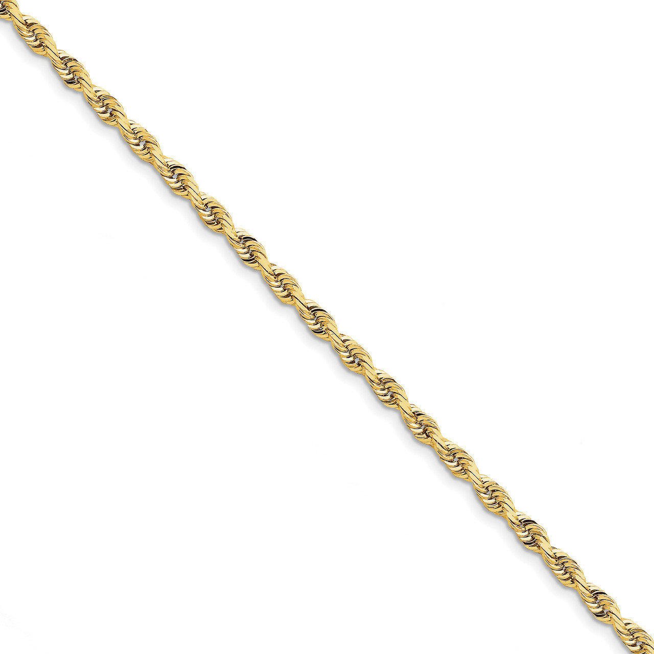 7 Inch 4.5mm Diamond -cut Quadruple Rope Chain 10k Gold 10QT035-7