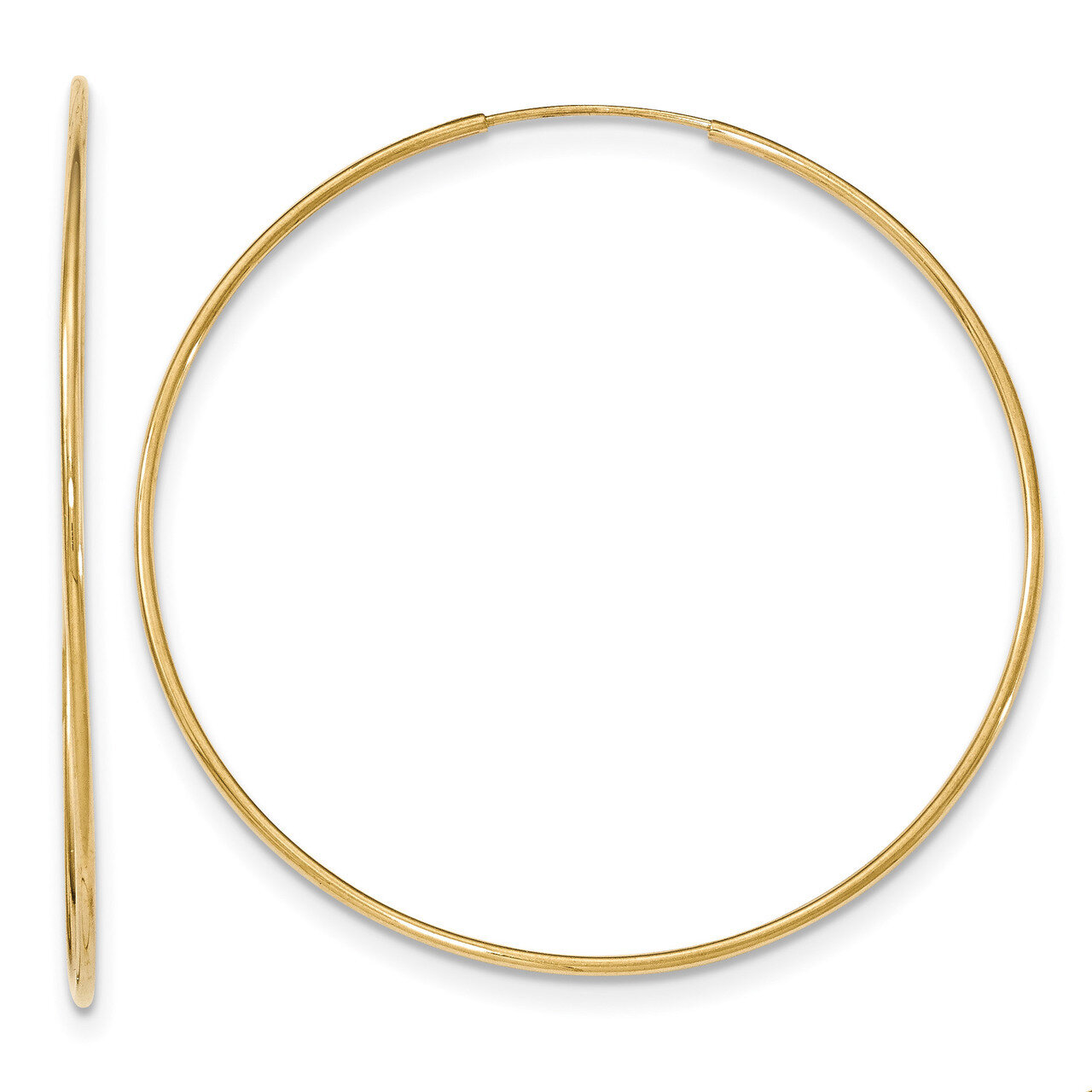 Polished Endless Tube Hoop Earrings 10k Gold 10T969, MPN: 10T969, 191101170096