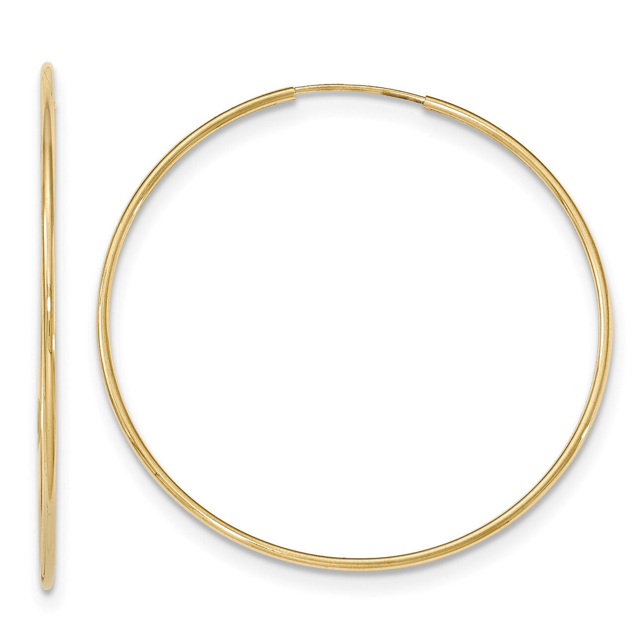 Polished Endless Tube Hoop Earrings 10k Gold 10T970, MPN: 10T970, 191101170102
