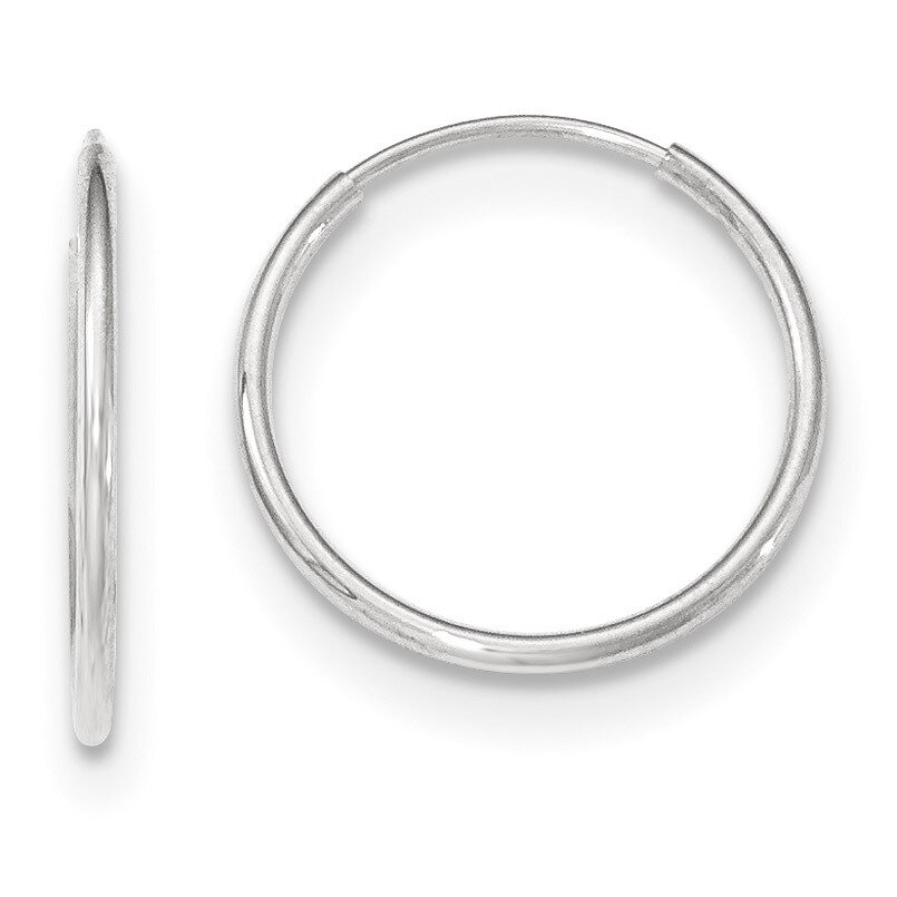 Endless Hoop Earrings 10k White Gold 10T975, MPN: 10T975, 191101170157