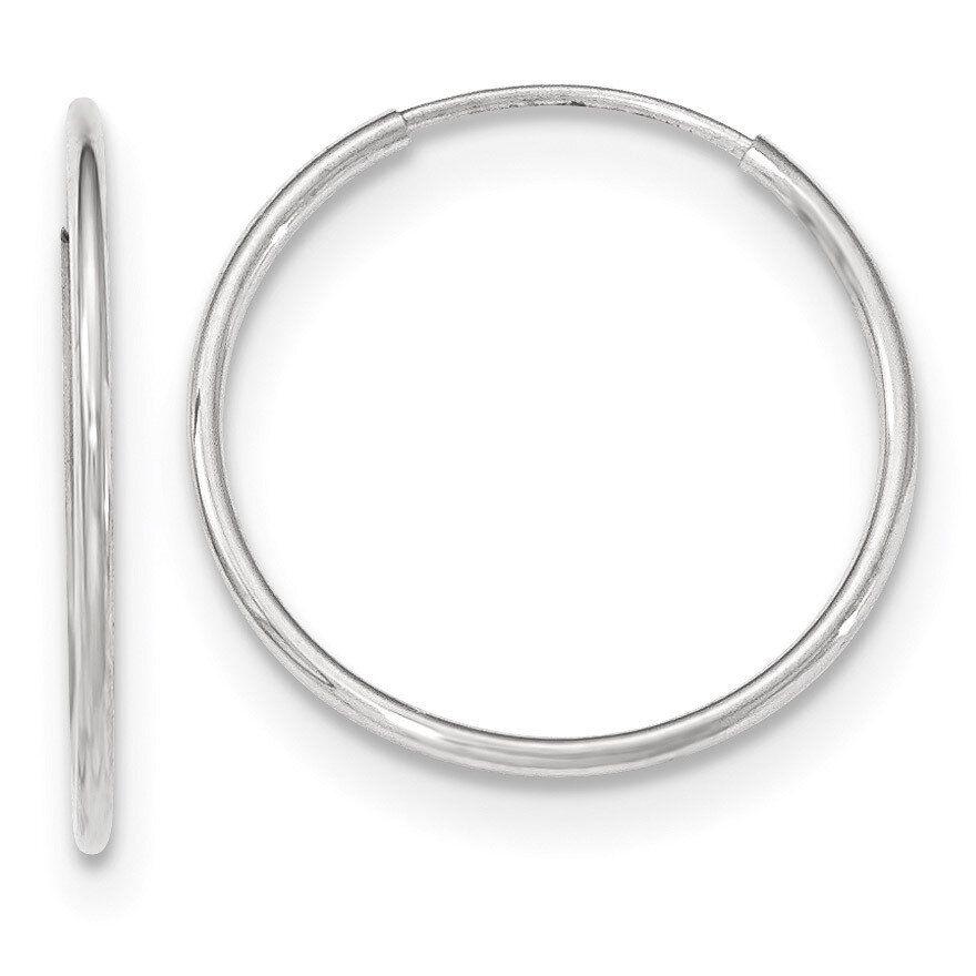 Endless Hoop Earrings 10k White Gold 10T976, MPN: 10T976, 191101170164
