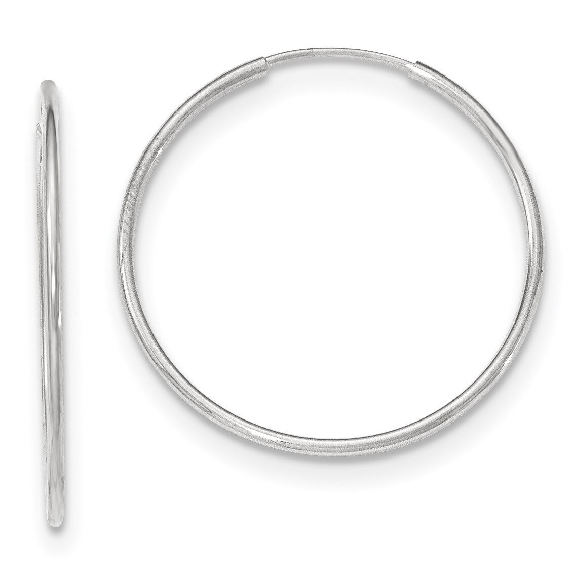 Endless Hoop Earrings 10k White Gold 10T977, MPN: 10T977, 191101170171