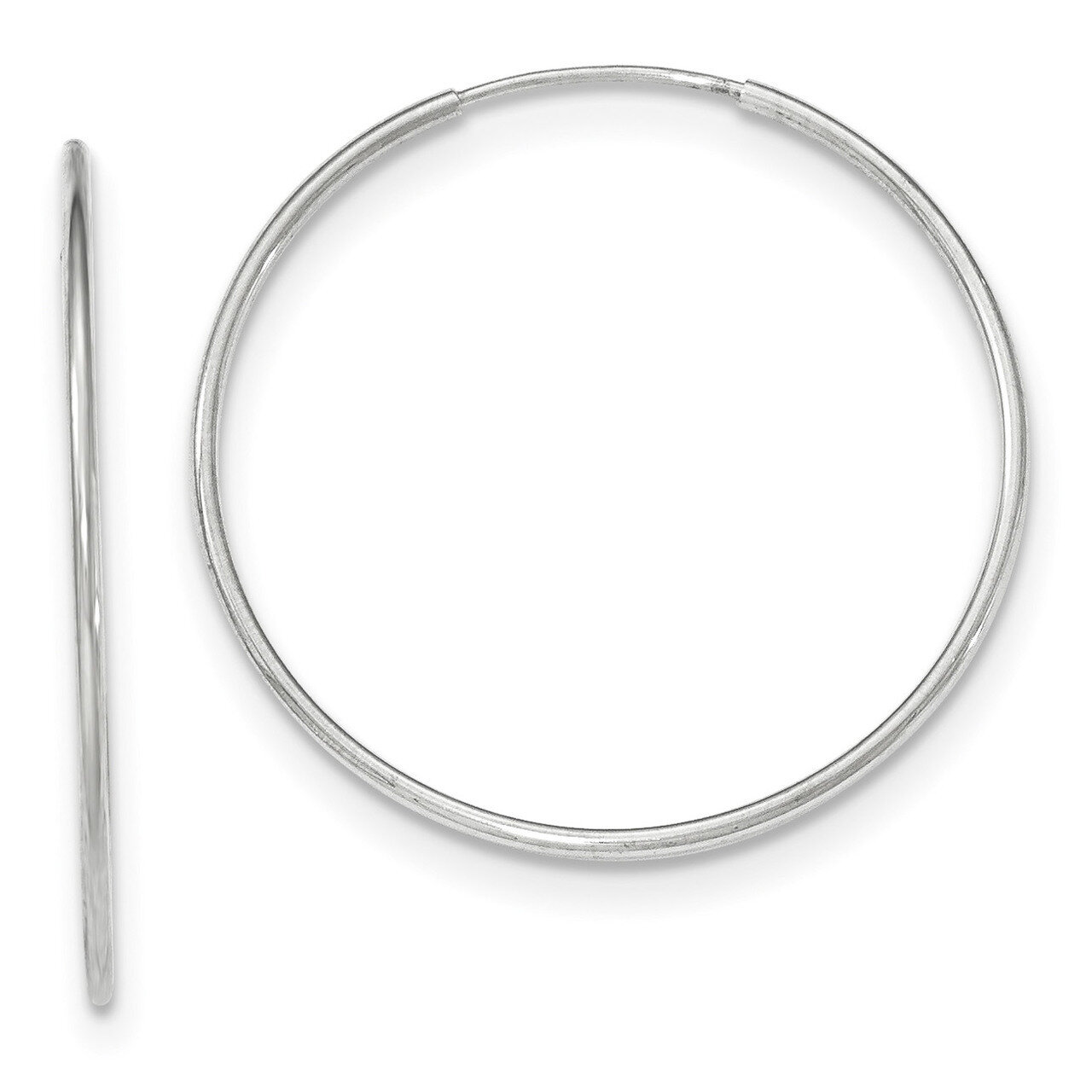 Endless Hoop Earrings 10k White Gold 10T978, MPN: 10T978, 191101170188