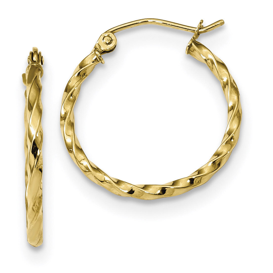 Twist Polished Hoop Earring 10k Gold 10TC390, MPN: 10TC390, 191101344145