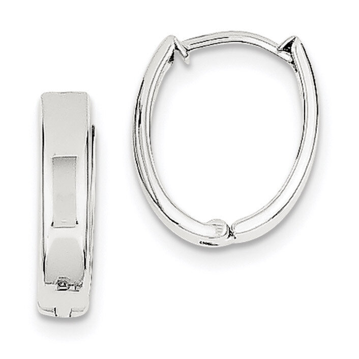 Polished Hinged Hoop Earrings 10k White Gold 10TL560, MPN: 10TL560, 191101344459