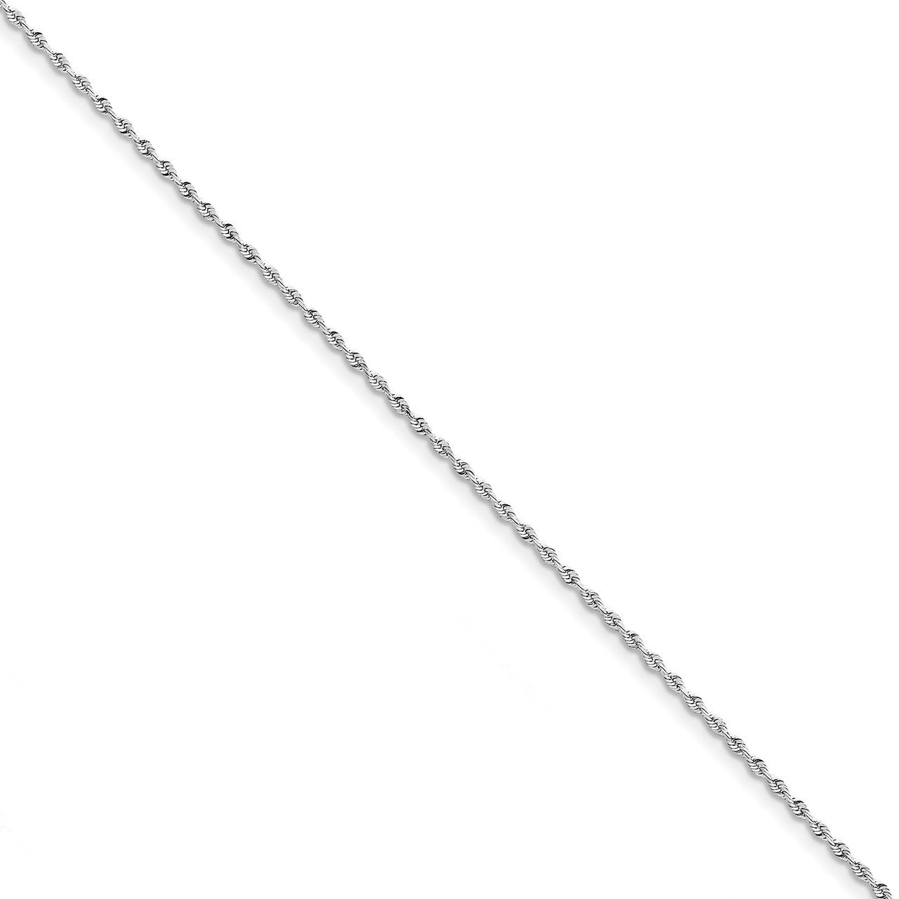 9 Inch 1.84mm Diamond -cut Quadruple Rope Chain 10k White Gold 10WQT014-9, MPN: 10WQT014-9, 1911016…